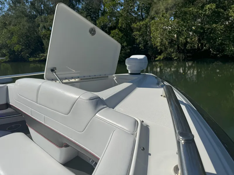 Slide: The Image of 2022 Formula 380 Super Sport Crossover OB boat anchor compartment detail. - 47