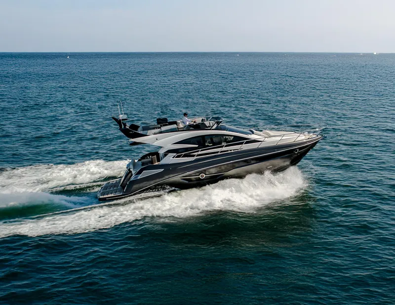 The Image of Luxury Cobrey 52 FLY yacht cruising on open sea, 2025 model. - 0