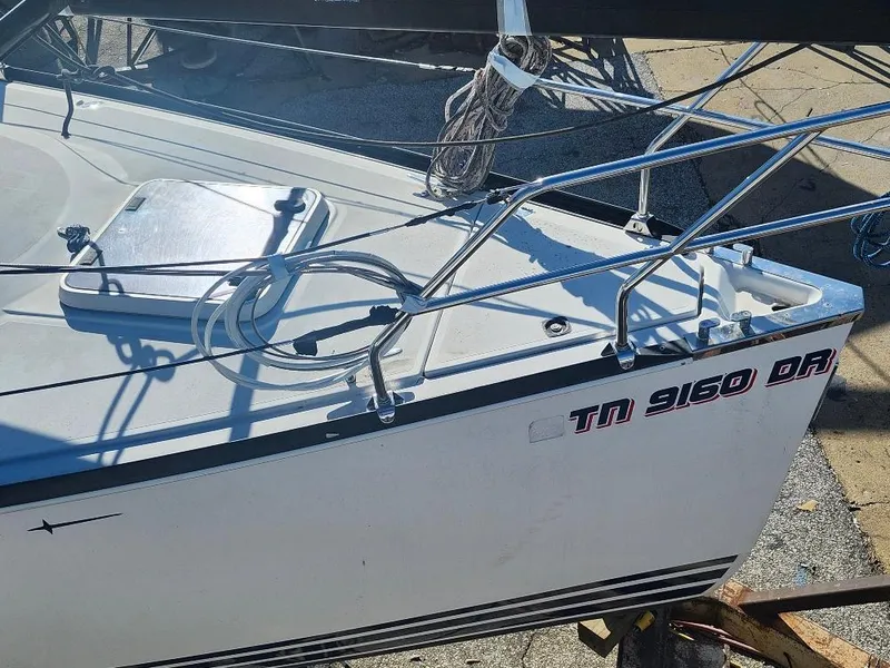 Slide: The Image of Sailboat deck with registration number TN 9160 OR, C&C 99 model, 2002. - 26