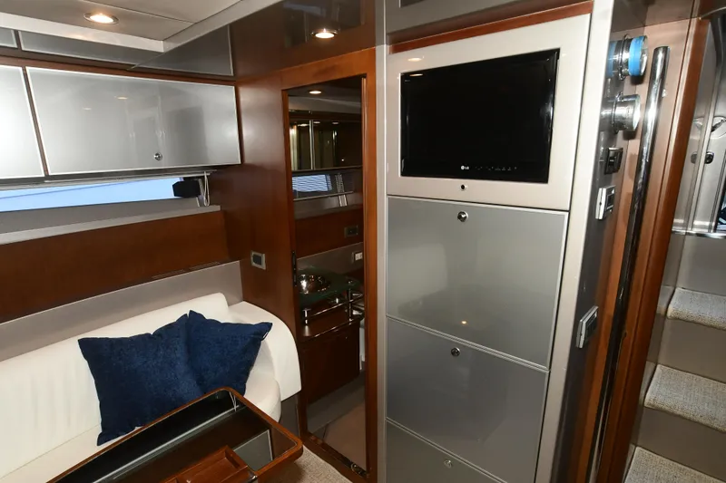 Slide: The Image of Luxurious interior of 2012 Riva Rivarama yacht with modern furnishings and sleek design. - 22