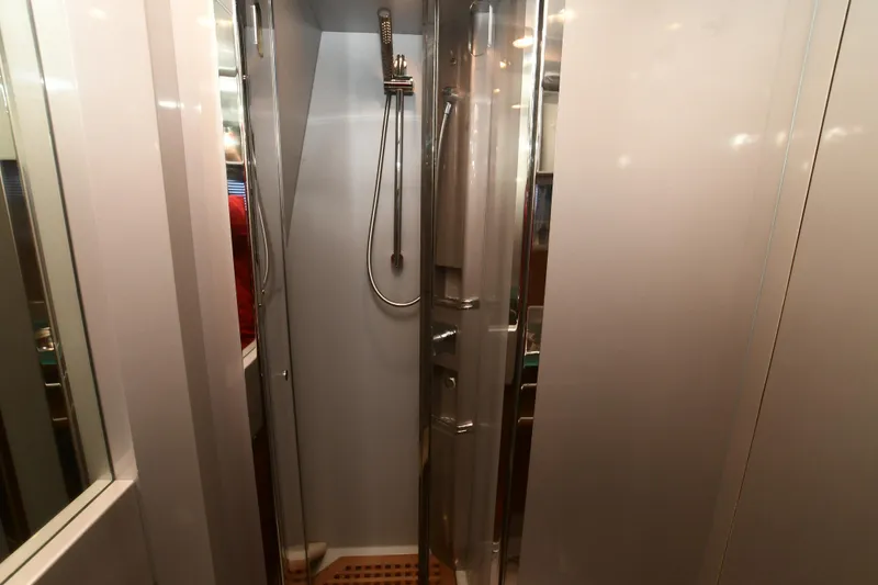 Slide: The Image of Luxurious shower area inside a 2012 Riva Rivarama yacht. - 32