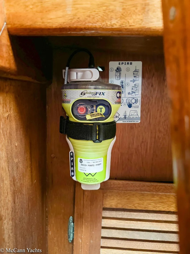 Slide: The Image of Emergency beacon mounted inside a 1973 Challenger 40 yacht. - 38