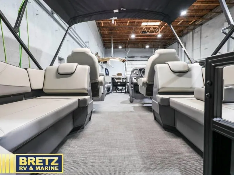 Slide: The Image of Interior view of 2025 Mirage LZ A-22 SPORT boat at Bretz RV & Marine showroom. - 14