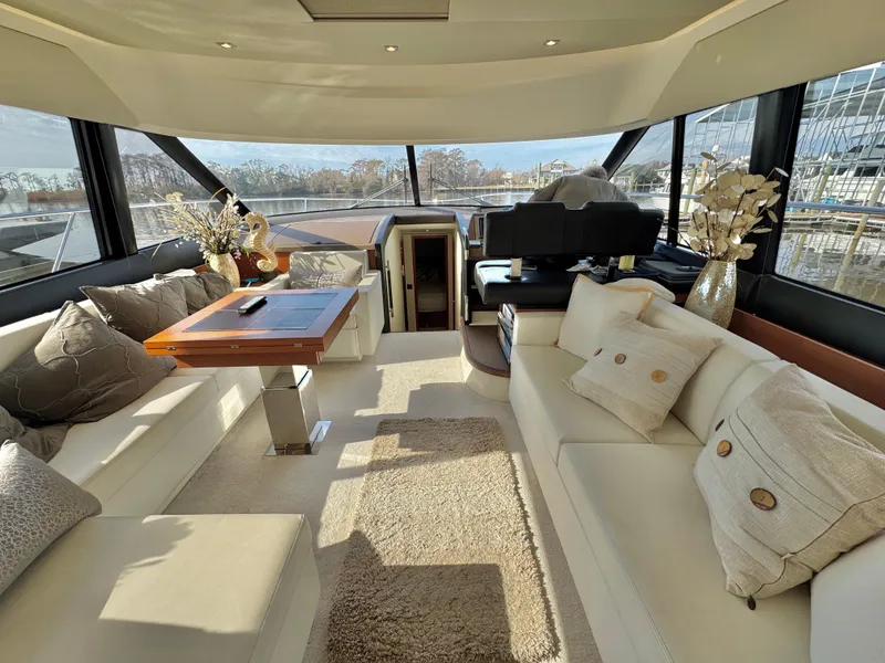 Slide: The Image of Luxurious interior of a 2016 Prestige 550 yacht. - 20