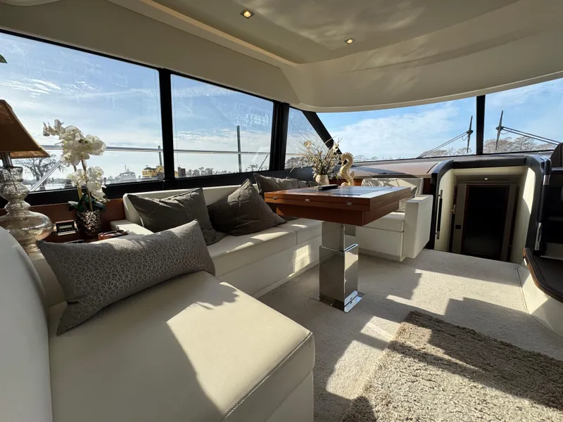 Slide: The Image of Luxurious interior of a 2016 Prestige 550 yacht. - 21