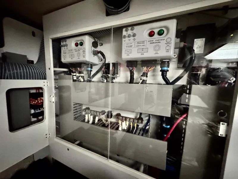 Slide: The Image of Electrical control panel in a 2016 Prestige 550 yacht. - 45