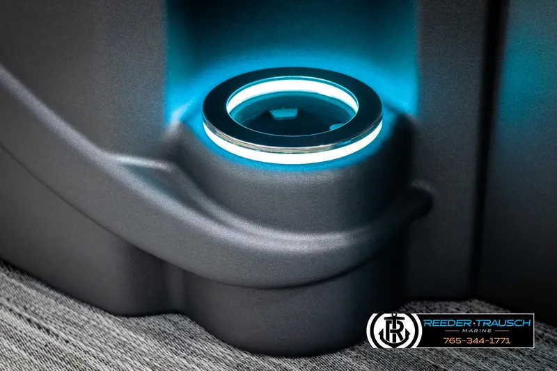 Slide: The Image of Illuminated cup holder in 2025 Avalon Excalibur LTD QLW interior. - 48