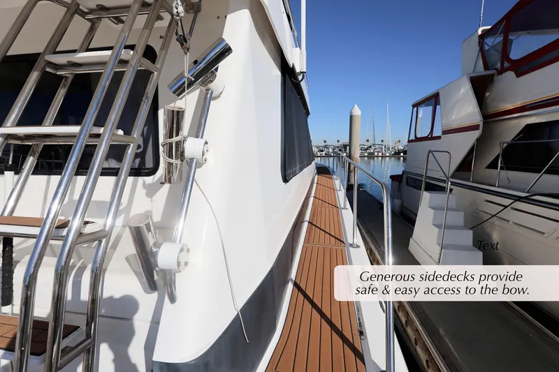 Slide: The Image of 1996 Mediterranean convertible yacht with spacious side decks for easy bow access. - 4