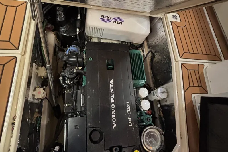 Slide: The Image of Engine compartment of 2025 Ranger Tugs R-29 S with Volvo Penta D4-320 engine. - 24