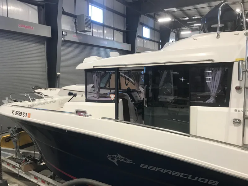 Slide: The Image of 2013 Beneteau Barracuda 9 boat in indoor storage facility. - 3