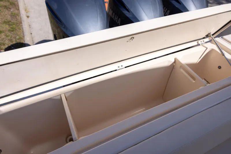 Slide: The Image of Open storage compartment on a 2019 Grady-White Freedom 375 boat. - 9