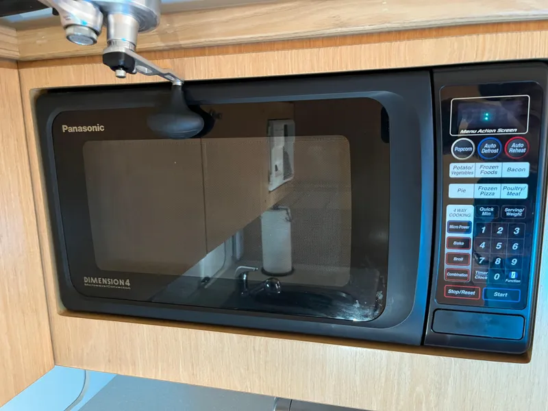 Slide: The Image of Panasonic microwave in 2001 Tiara Yachts 4100 Open kitchen area. - 33