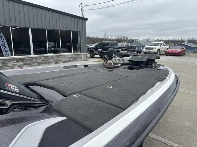 Slide: The Image of 2020 Skeeter FXR20 Limited boat on display at dealership parking lot. - 8