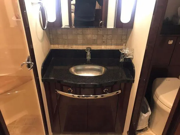 Slide: The Image of Luxurious bathroom vanity in 2010 Sea Ray 610 Sundancer yacht. - 20