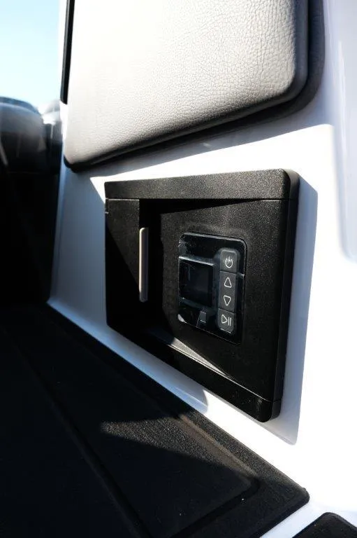 Slide: The Image of 2025 Moomba Max control panel with sleek design and modern interface. - 17