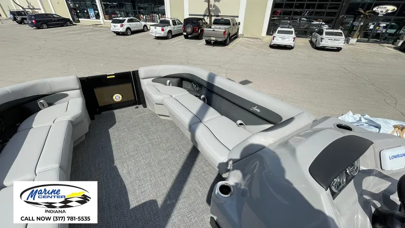 Slide: The Image of 2025 Barletta Aria A24UC pontoon boat interior at Marine Center Indiana. - 11