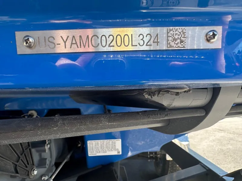 Slide: The Image of 2024 Yamaha 222XD jet boat hull identification number plate. - 25