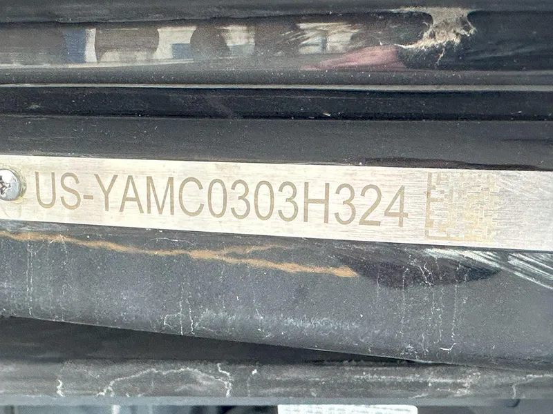 Slide: The Image of 2024 Yamaha 222XD jet boat hull identification number plate. - 25