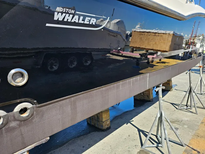 Slide: The Image of 16 2025 Service, Detail & Bottom Paint 2014 Boston Whaler 315 Conquest 02.jpg - 62