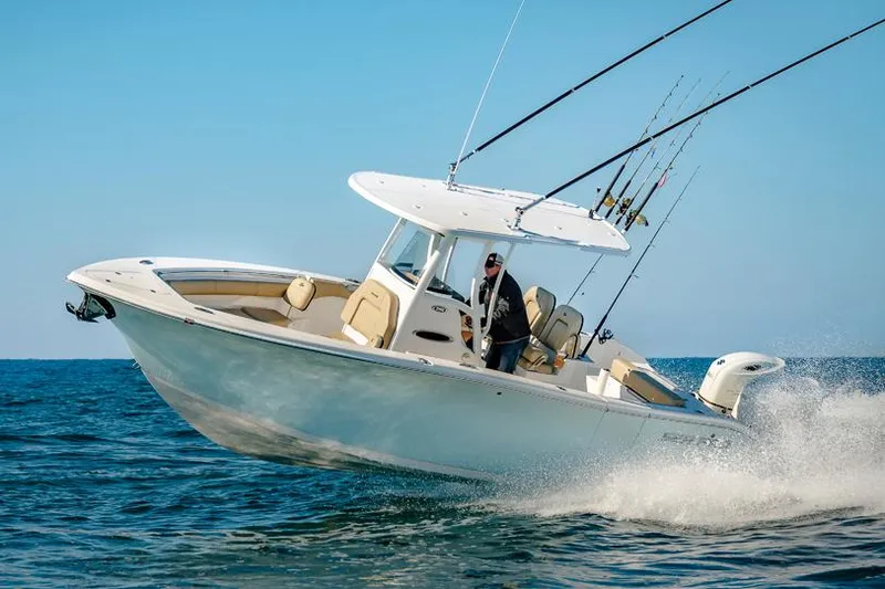 Slide: The Image of 2025 Sea Pro 262 Offshore boat interior, showcasing sleek design and modern features. - 16