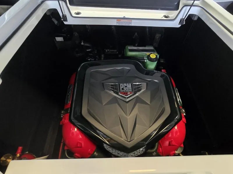 Slide: The Image of 2025 Nautique Super Air Nautique G23 engine compartment with PCM engine. - 40