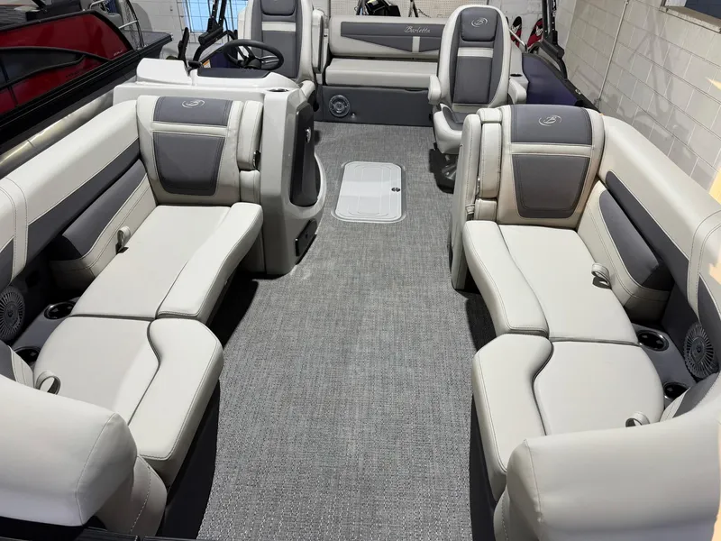Slide: The Image of 2025 Barletta Cabrio 22UC interior with luxurious seating and modern design. - 20