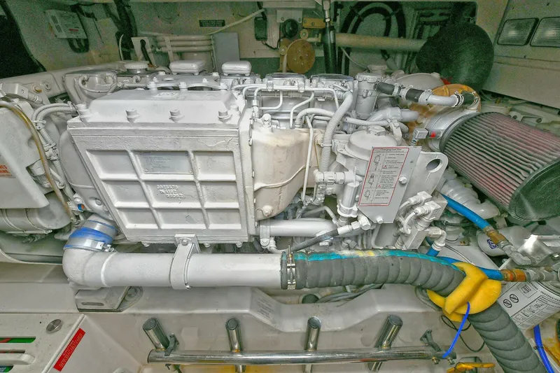 Slide: The Image of Engine of 2007 Cabo 40 Express with Tower, showcasing intricate mechanical components. - 25