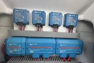 Slide: The Image of Electrical system components in 2024 Axopar 37 XC Cross Cabin boat. - 16