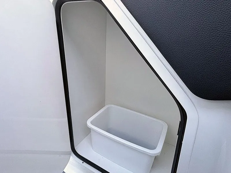 Slide: The Image of Storage compartment in 2025 Sea Ray SLX 260 Outboard boat. - 30