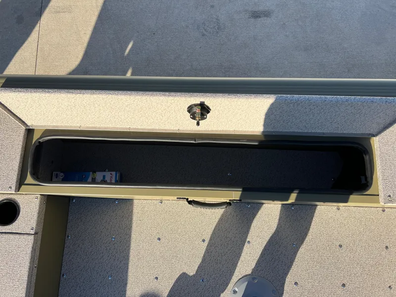 Slide: The Image of 2025 Lund 1875 Alaskan SS boat storage compartment, open and empty. - 19