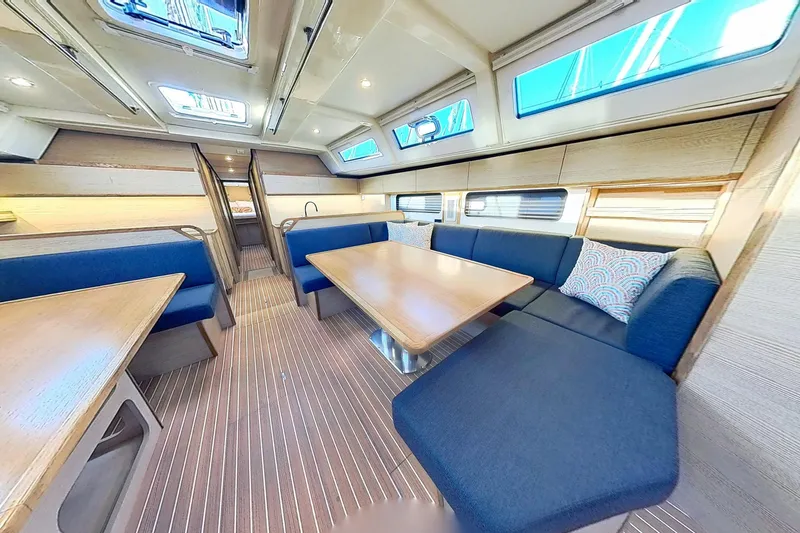Slide: The Image of Luxurious interior of 2024 Kufner 54 yacht with spacious seating and modern design. - 37