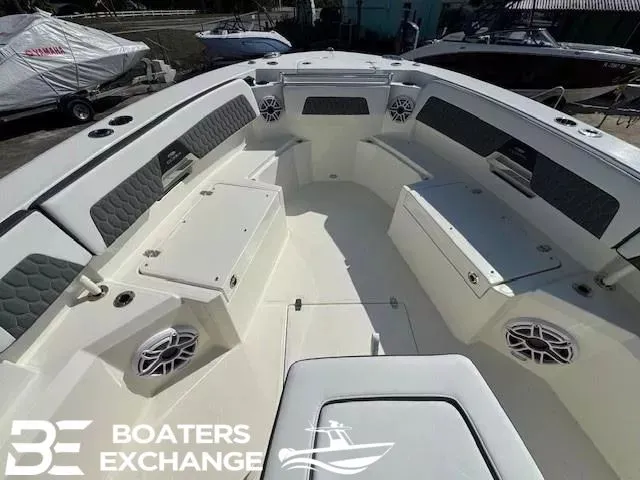 Slide: The Image of Interior view of 2025 Cobia 285 Open Center Console boat. - 12