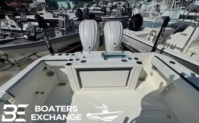 Slide: The Image of Cobia 285 Open Center Console 2025 at dock, Boaters Exchange. - 3