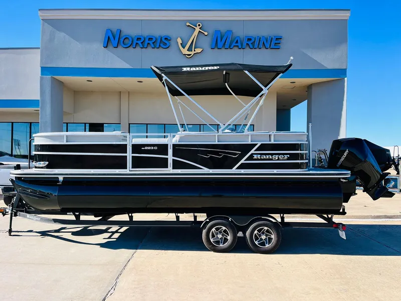 The Image of 2025 Ranger Reata 223C pontoon boat at Norris Marine dealership. - 1