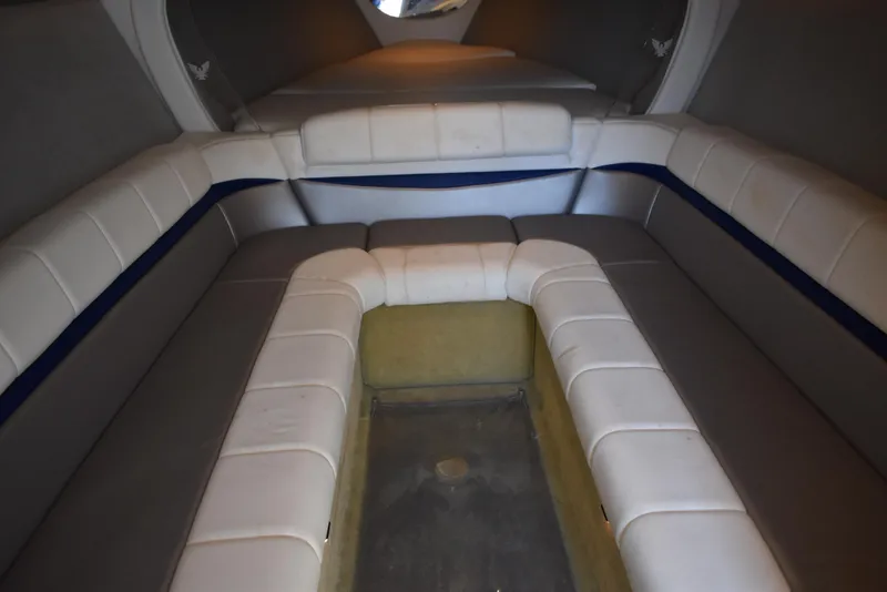 Slide: The Image of 2008 Formula 353 FASTech cabin interior with white seating and blue accents. - 34