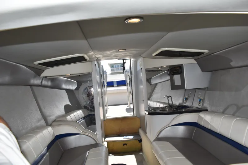 Slide: The Image of Interior of 2008 Formula 353 FASTech boat with seating and kitchenette. - 38