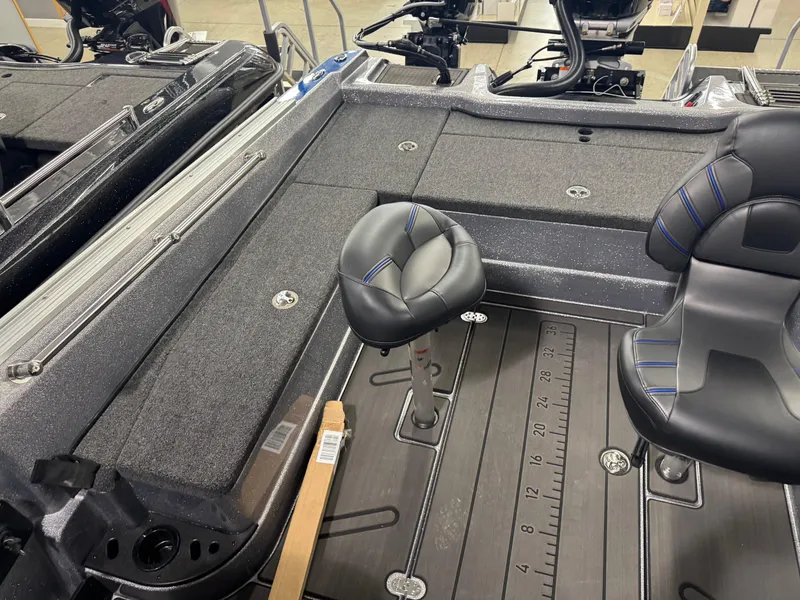 Slide: The Image of 2025 Nitro ZV21 boat interior with seating and deck features. - 15