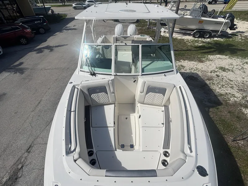 Slide: The Image of 2025 Sailfish 276 DC boat with spacious seating and modern design. - 8