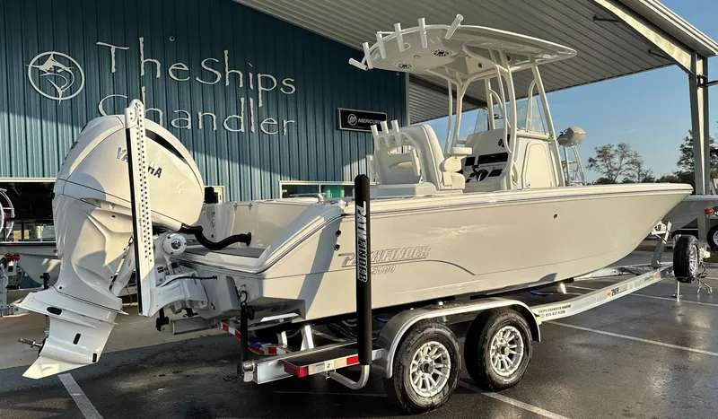 Slide: The Image of 2025 Pathfinder 2400 Open boat on trailer at The Ships Chandler dealership. - 4