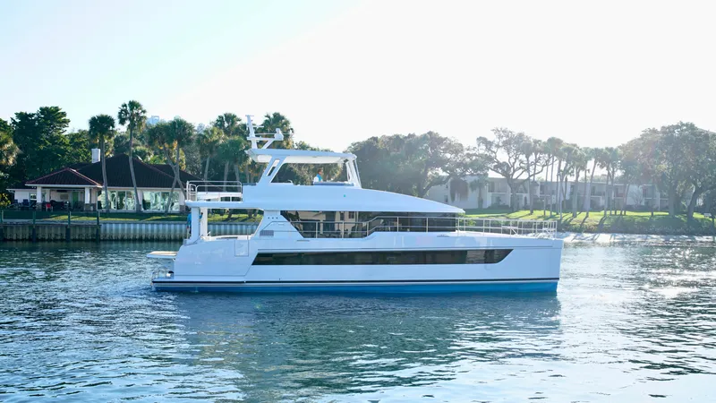 The Image of Luxury yacht "Two Oceans 555 - 008" cruising in clear blue waters, 2025 model. - 0