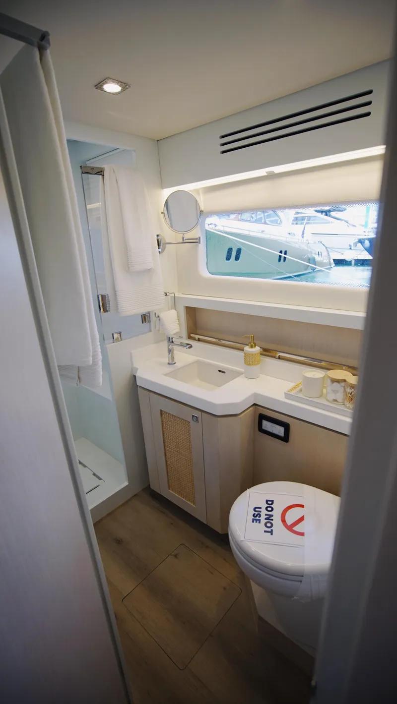 Slide: The Image of Luxurious interior of 2025 Two Oceans 555 - 008 yacht with modern decor and seating. - 17