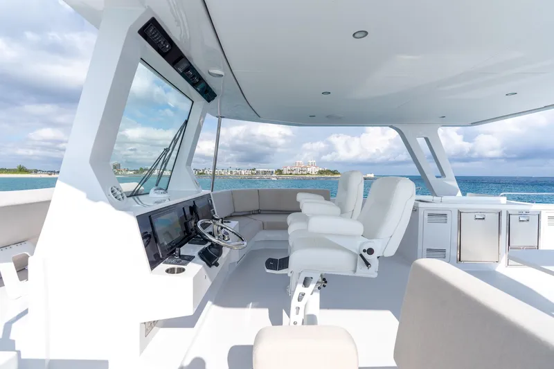 Slide: The Image of Luxurious 2025 Two Oceans 555-008 yacht interior with modern helm and ocean view. - 37