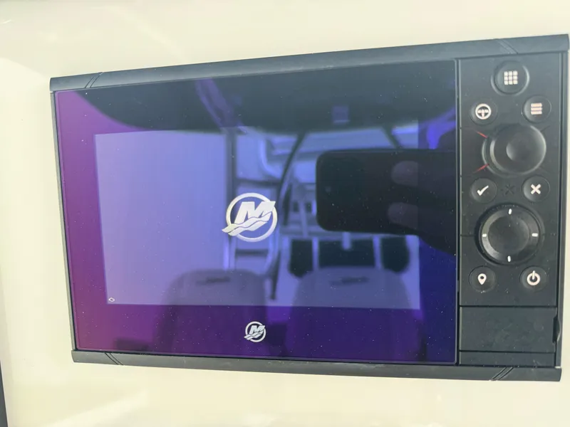 Slide: The Image of Control panel of 2023 Front Runner 36 Center Console boat. - 19