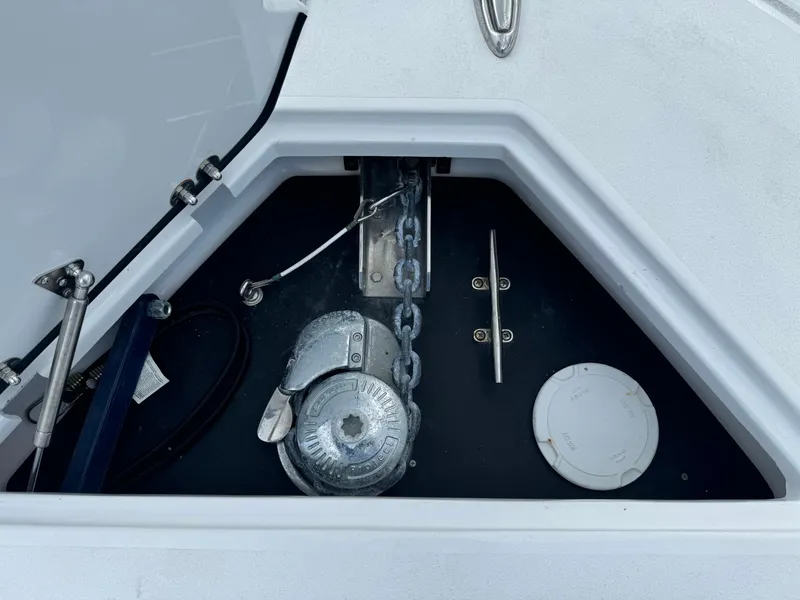 Slide: The Image of Anchor compartment of 2023 Front Runner 36 Center Console boat. - 35