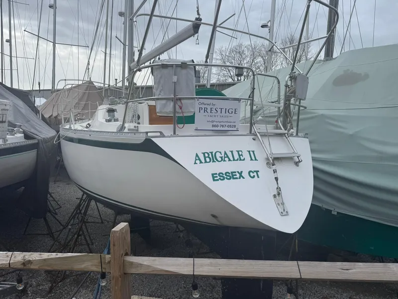 Slide: The Image of 1984 Canadian Sailcraft 36 sailboat "Abigale II" docked in Essex, CT. - 36