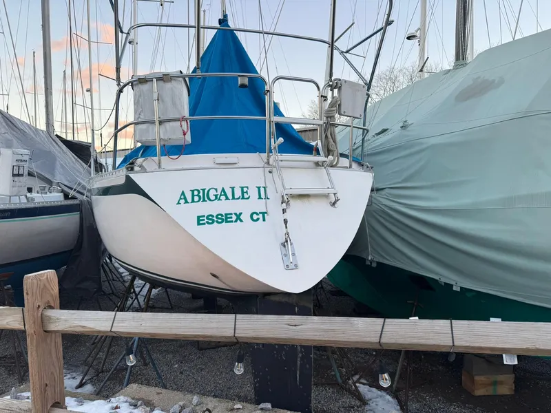 Slide: The Image of 1984 Canadian Sailcraft 36 sailboat, named Abigale II, docked in Essex, CT. - 7