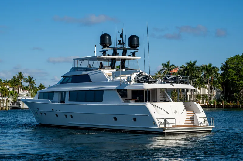 Slide: The Image of Luxury Westport 112 yacht from 2002 cruising on a sunny day. - 5