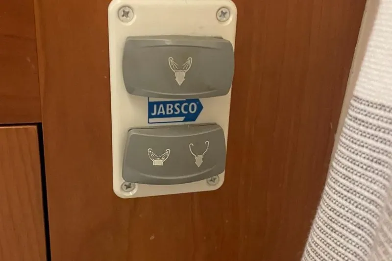 Slide: The Image of Jabsco switch panel on 2005 Mainship 430 Aft Cabin 3SR Trawler. - 40