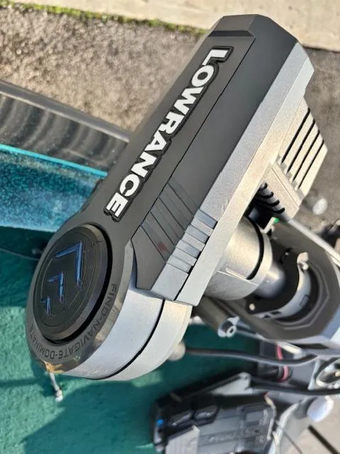 Slide: The Image of Lowrance device on a 1998 Ranger 518DVX boat, close-up view. - 5