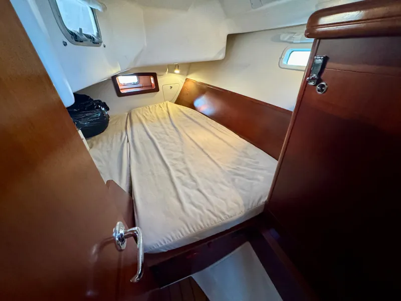 Slide: The Image of Cozy cabin interior of 2006 Beneteau Oceanis Clipper 343 sailboat. - 18